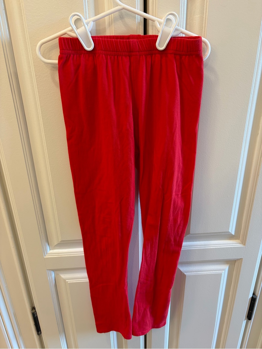 Kids Red Pull-On Stretch Leggings